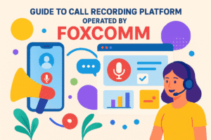Call recording platform illustration for IT support solutions by Foxcomm.